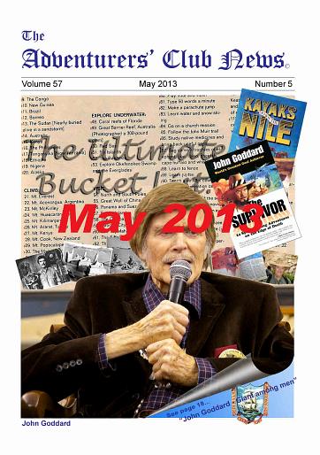 May 2013 Adventurers Club News Cover